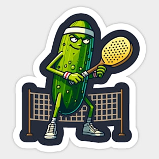 Funny Pickle Playing Pickle ball Sticker